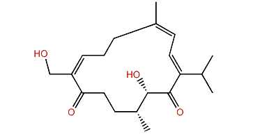 13,19-Dihydroxy-1,3,7-cembratriene-9,14-dione
